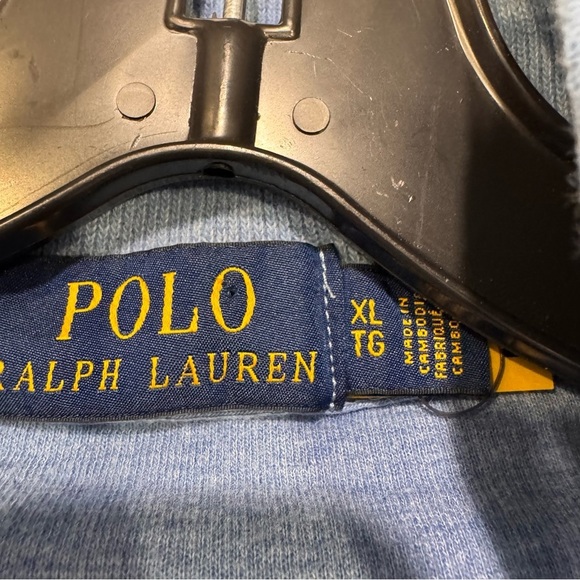 POLO RALPH LAUREN Men’s 1/4 Zip Pullover Sweater w Pony Logo Blue Sz XL - Picture 5 of 8